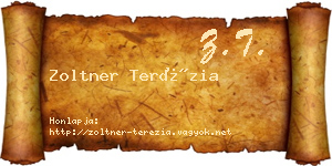 Zoltner Terézia névjegykártya